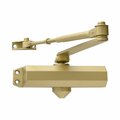 Lawrence ANSI Grade 2 Standard Duty Door Closer, Painted Gold Finish LH303-BR